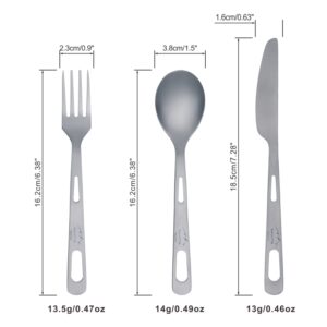 GKC004 titanium cutlery set dimensions